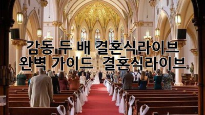 👰🏻🤵🏻‍♀️ 감동 두 배! 결혼식라이브 완벽 가이드 ✨ #결혼식라이브